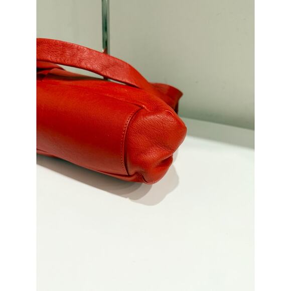 Fabrizio Poker Medium Size Genuine Leather Women's Shoulder Handbag Red - Picture 7 of 11